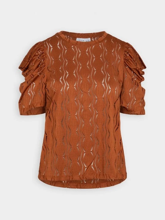 Foto van product T-shirt print Vila lichtbruin