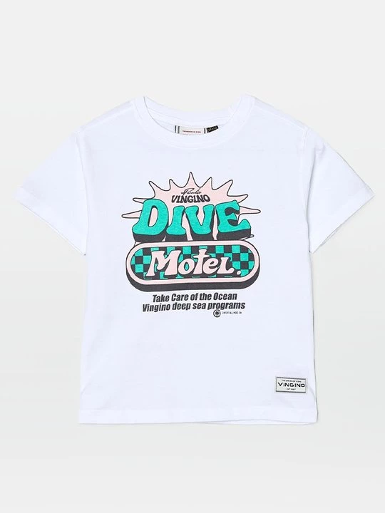 Foto van product T-shirt print VINGINO wit