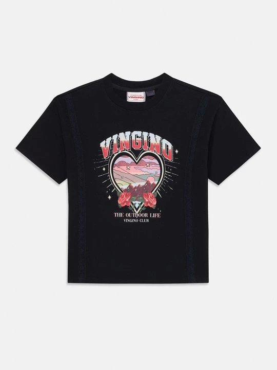 Foto van product T-shirt print VINGINO zwart