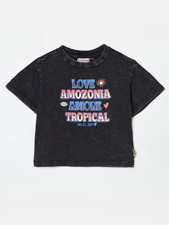 Foto van product T-shirt print VINGINO zwart