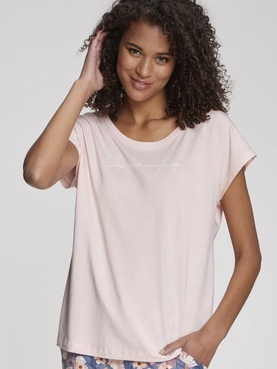 Foto van product T-shirt print Vivance roze