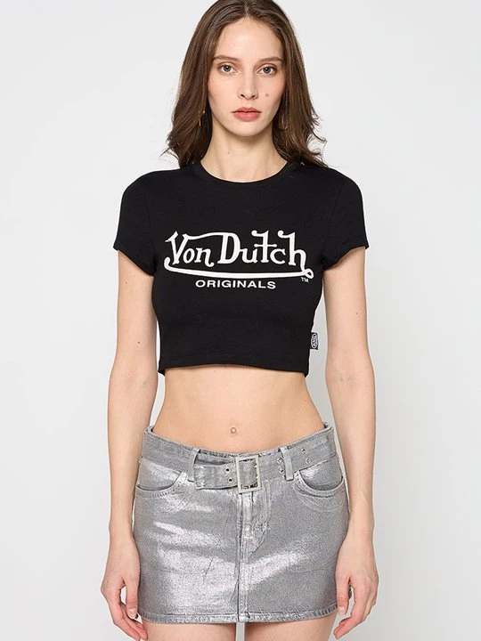 Foto van product T-shirt print Von Dutch zwart