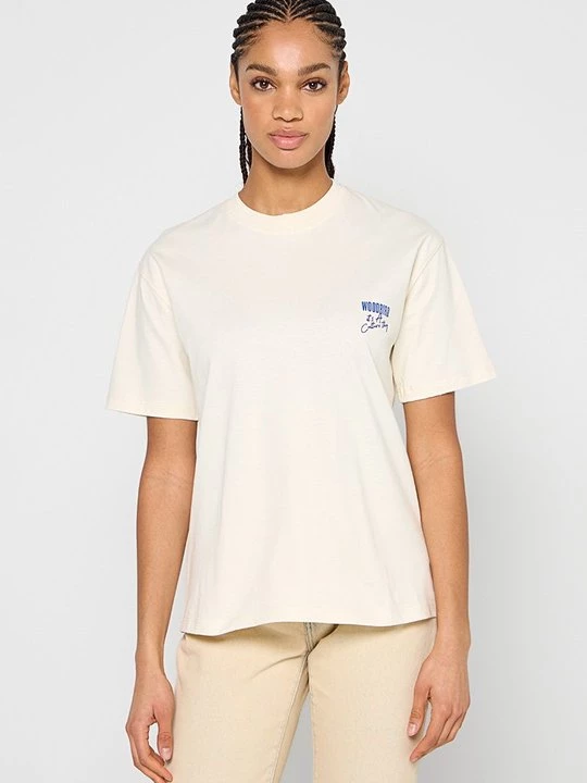 Foto van product T-shirt print Woodbird crème