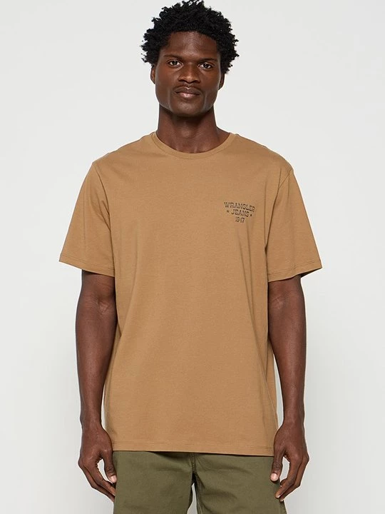 Foto van product T-shirt print Wrangler bruin