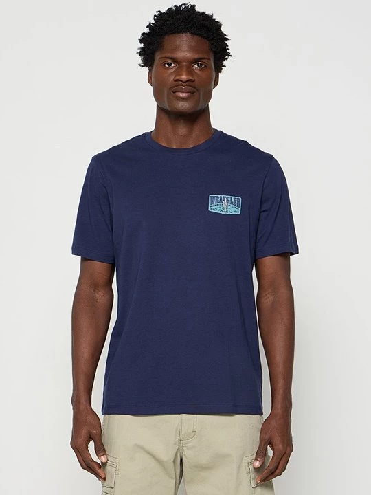 Foto van product T-shirt print Wrangler donkerblauw