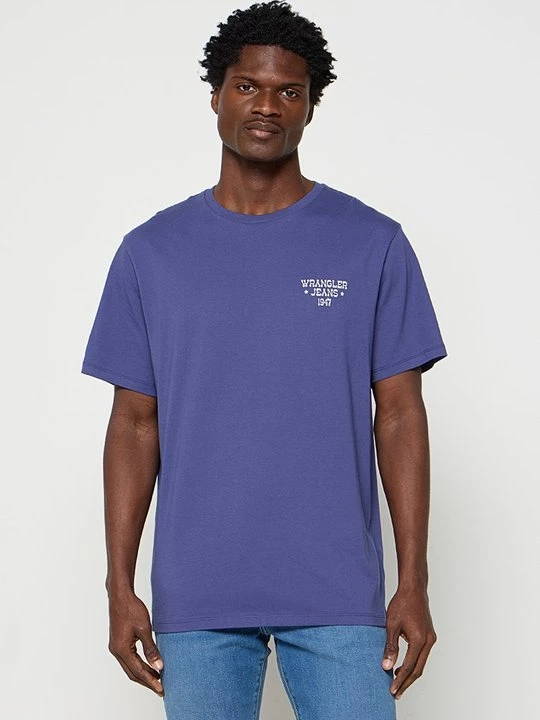 Foto van product T-shirt print Wrangler donkerblauw