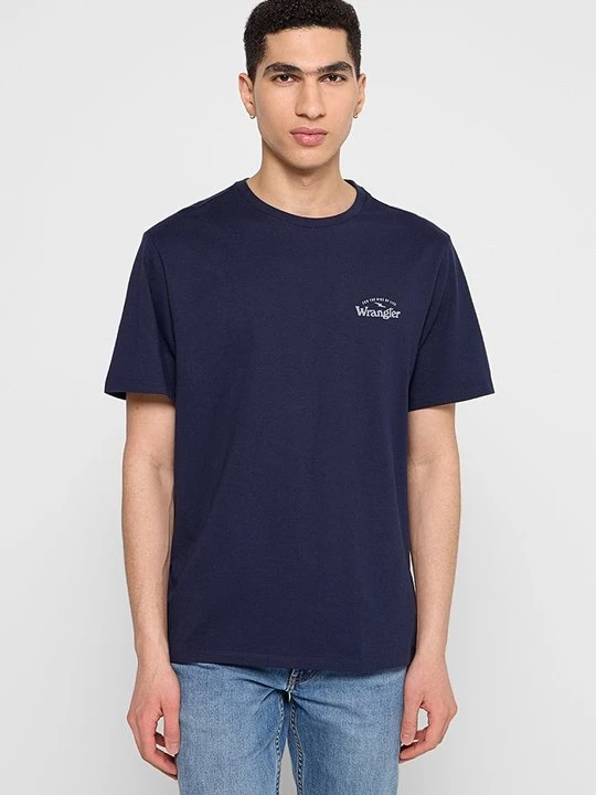 Foto van product T-shirt print Wrangler donkerblauw