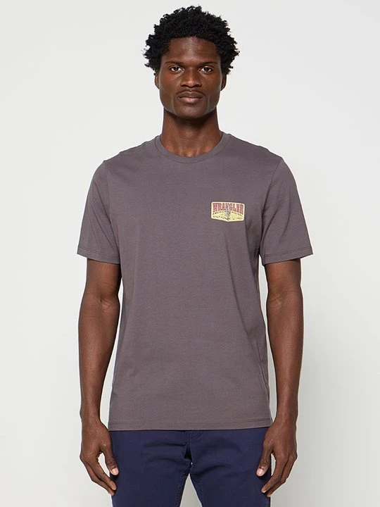 Foto van product T-shirt print Wrangler donkergrijs