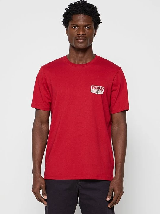 Foto van product T-shirt print Wrangler rood
