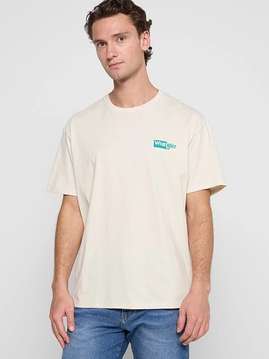 Foto van product T-shirt print Wrangler wit