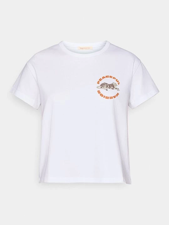 Foto van product T-shirt print Yogasearcher wit
