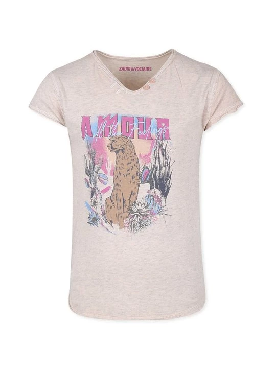Foto van product T-shirt print Zadig&Voltaire donkerroze