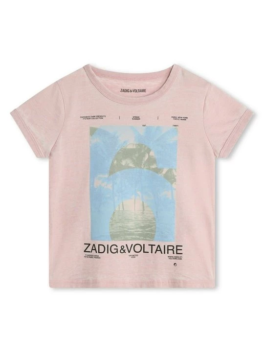 Foto van product T-shirt print Zadig&Voltaire donkerroze
