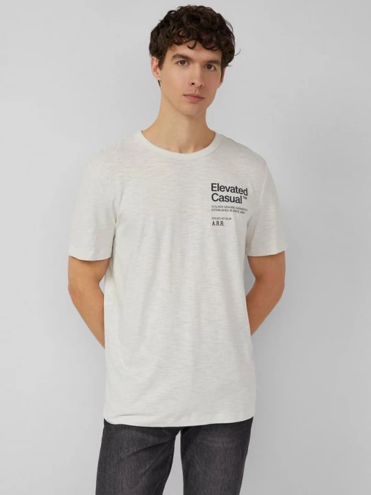 Foto van product T-Shirt Regular Fit met print op de voorkant s.Oliver crème