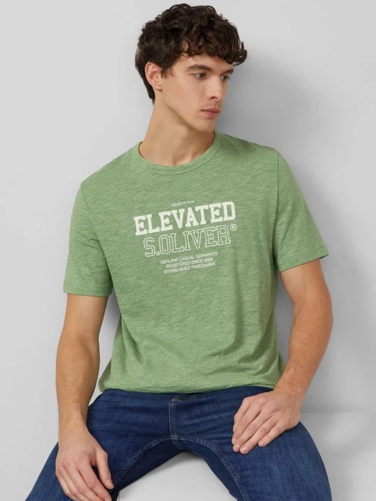 Foto van product T-Shirt Regular Fit met print op de voorkant s.Oliver groen
