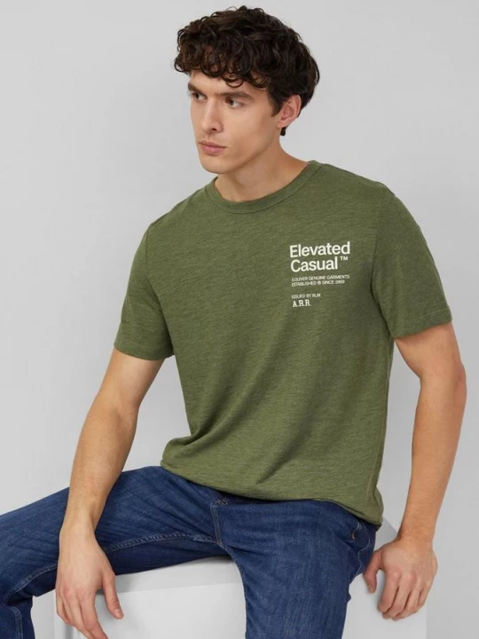 Foto van product T-Shirt Regular Fit met print op de voorkant s.Oliver olijfgroen