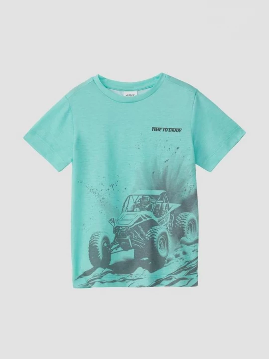Foto van product T-shirt van een katoenmix met print op de voorkant s.Oliver