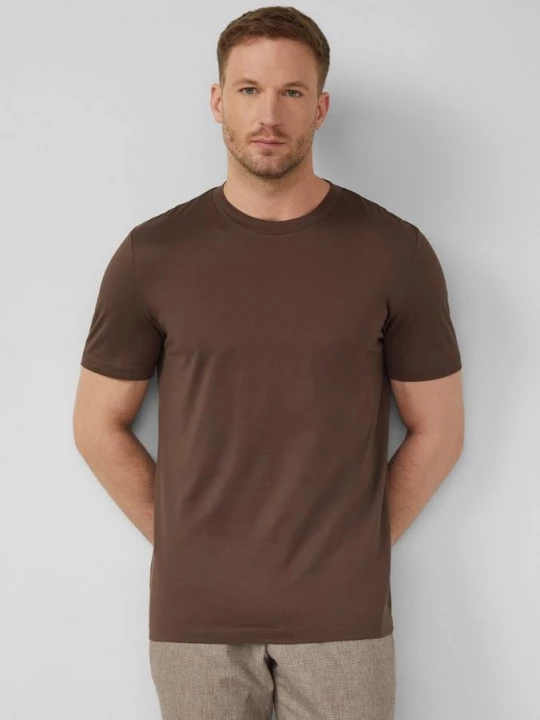 Foto van product T-shirt van fijne jersey met ronde hals s.Oliver bruin