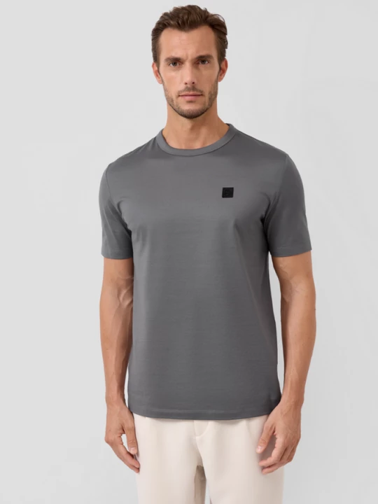 Foto van product T-shirt van fijne jersey met ronde hals s.Oliver grijs