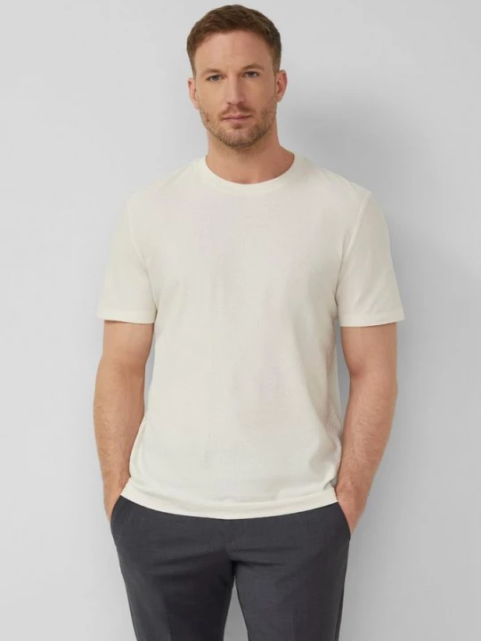 Foto van product T-shirt van getextureerde fijne jersey s.Oliver crème
