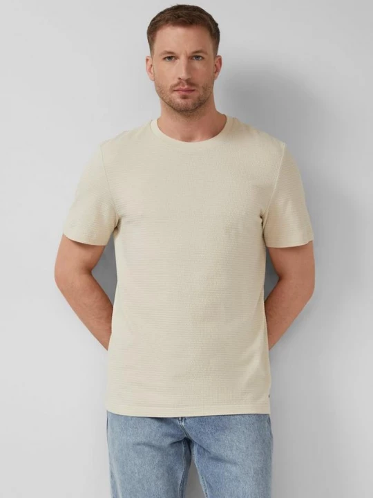 Foto van product T-shirt van getextureerde jersey s.Oliver beżowy