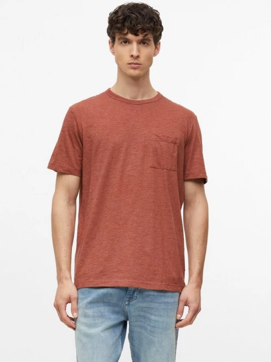 Foto van product T-shirt van gevlekte katoenmix met borstzak s.Oliver bruin