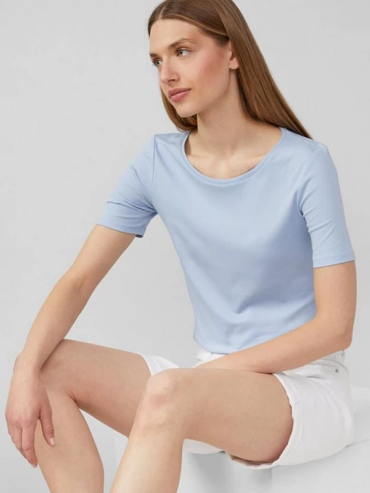 Foto van product T-shirt van interlock-jersey in een slim fit s.Oliver blauw