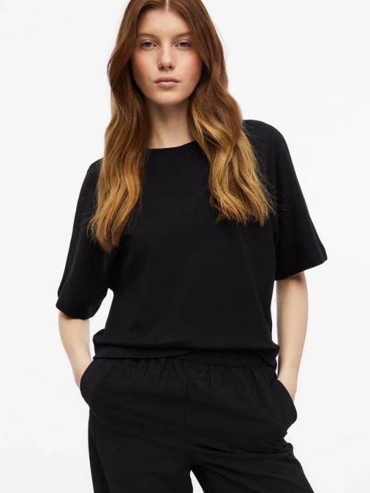 Foto van product T-shirt van interlock-jersey met kimonomouwen s.Oliver zwart