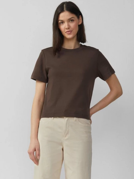 Foto van product T-shirt van interlock-jersey met ronde hals s.Oliver bruin