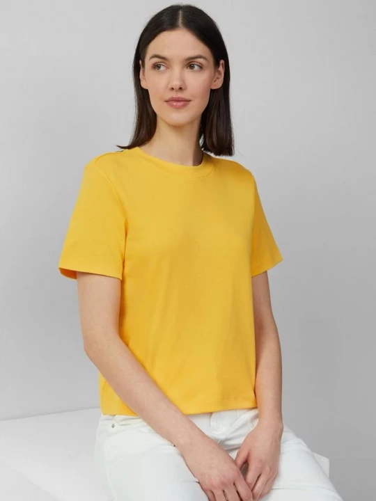 Foto van product T-shirt van interlock-jersey met ronde hals s.Oliver geel