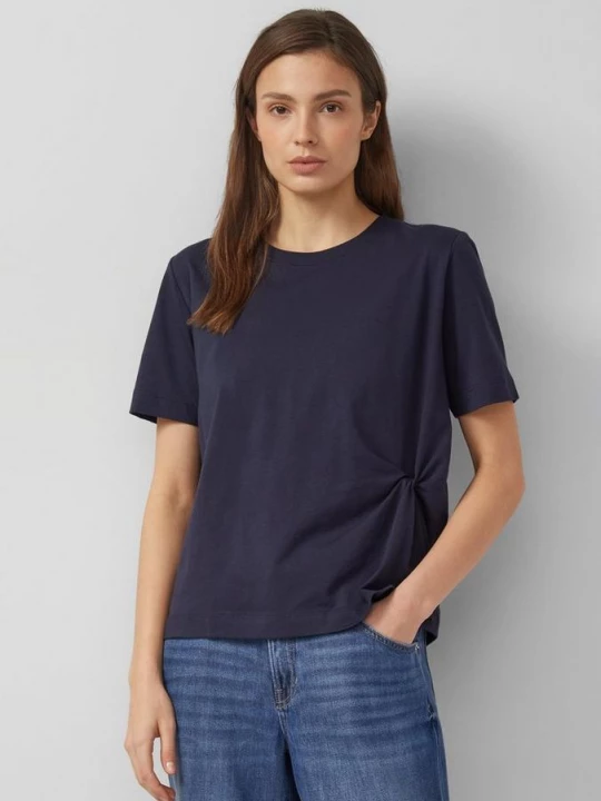 Foto van product T-shirt van katoen met knoopdetail s.Oliver blauw