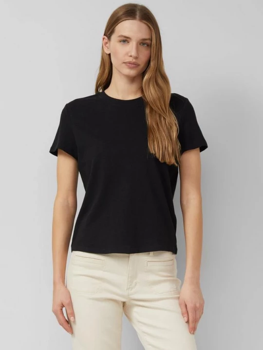 Foto van product T-shirt van linnenmix s.Oliver zwart