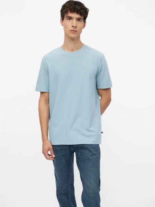 Foto van product T-shirt van wafeljersey van puur katoen s.Oliver blauw