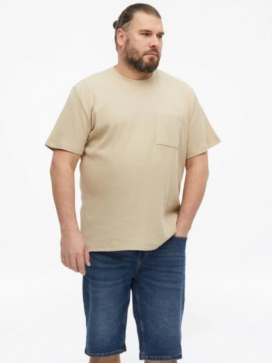 Foto van product T-shirt van wafelpiqué met borstzakje s.Oliver beżowy
