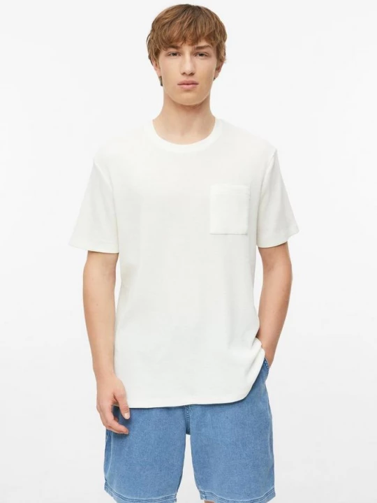 Foto van product T-shirt van wafelpiqué met borstzakje s.Oliver crème
