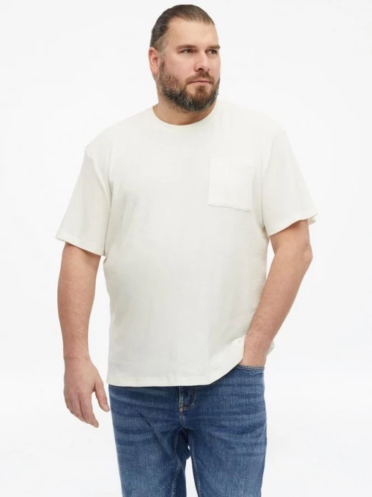Foto van product T-shirt van wafelpiqué met borstzakje s.Oliver crème