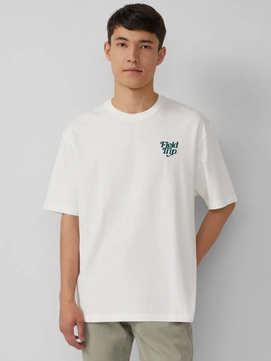 Foto van product T-shirt van zware jersey in een ontspannen pasvorm met borduursel s.Oliver wit