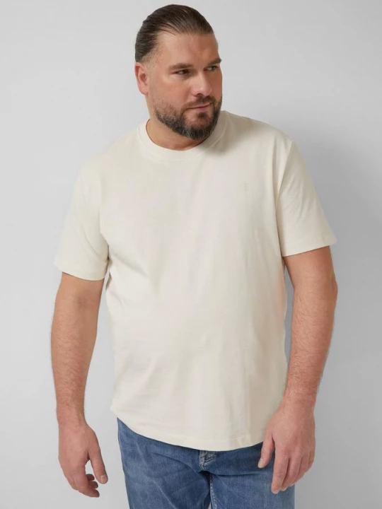 Foto van product T-shirt van zware jersey met ronde hals en logoprint s.Oliver crème