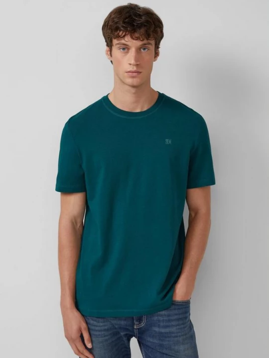 Foto van product T-shirt van zware jersey met ronde hals en logoprint s.Oliver groen