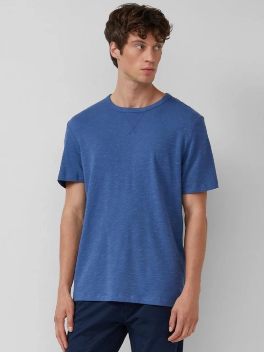Foto van product T-shirt van zware jersey met vlamgarenstructuur s.Oliver blauw