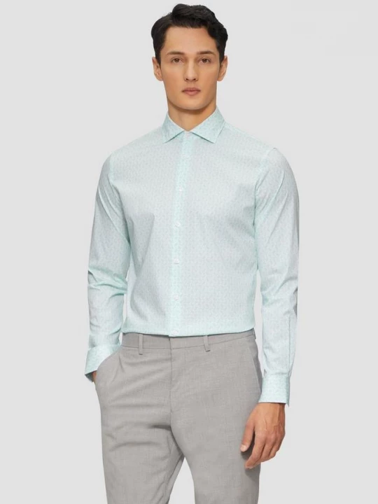 Foto van product Tailored fit: elastisch katoenen overhemd met print all-over s.Oliver