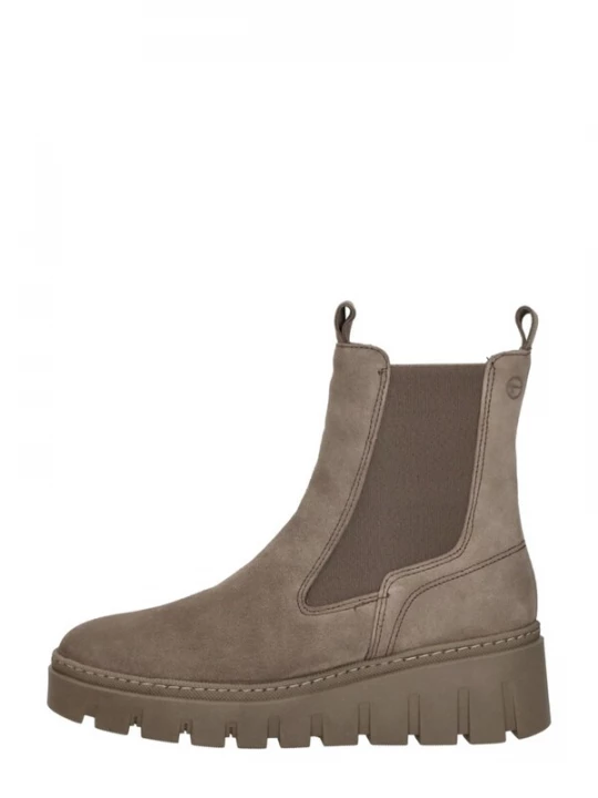 Foto van product Tamaris Boots 'Enkellaarsjes Plat' taupe
