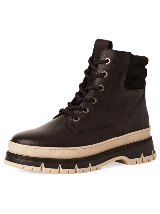 Foto van product Tamaris Enkellaarsjes beige / zwart