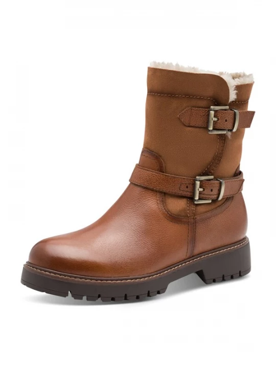 Foto van product Tamaris Enkellaarsjes cognac