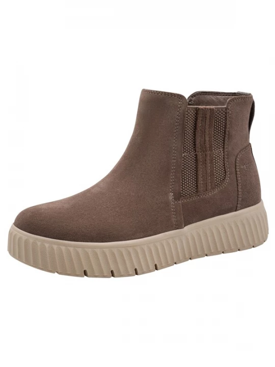 Foto van product Tamaris Enkellaarsjes taupe