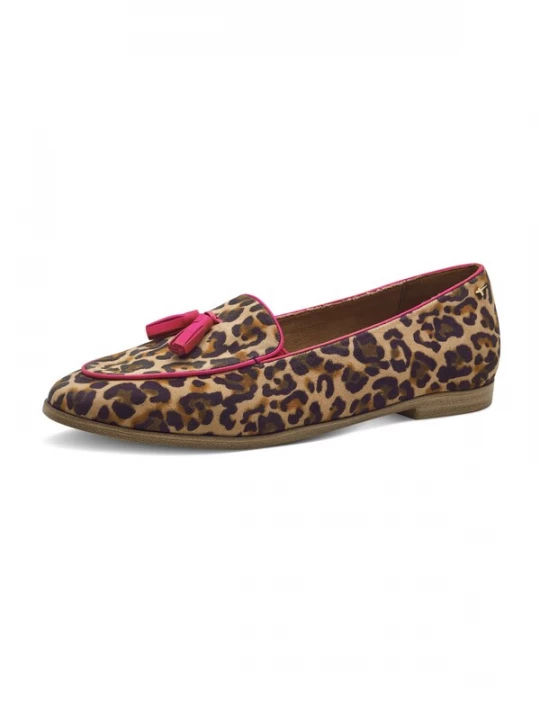 Foto van product Tamaris Instappers ombergrijs / cappuccino / pink / zwart