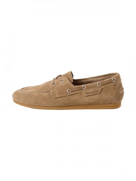 Foto van product Tamaris Instappers 'Mokassin aus Leder' taupe