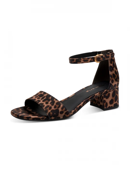 Foto van product Tamaris Sandalen met riem chocoladebruin / cappuccino / zwart