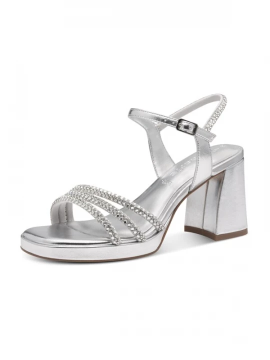 Foto van product Tamaris Sandalen met riem zilver / transparant