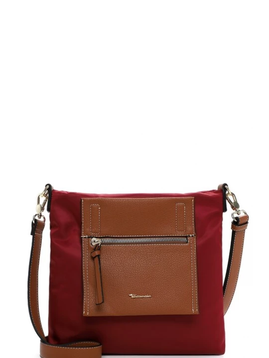 Foto van product Tamaris Schoudertas 'Fabrizia' cognac / donkerrood